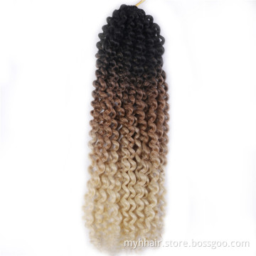 Crochet Braid Hair 22 strands/pcs blonde,black Passion 18 inch Curly Braid 70g/pack Synthetic Ombre afro curl marley braid hair